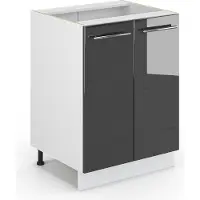 Vicco Midischrank Fame-Line Anthrazit Hochglanz 60 x 82 cm ohne Arbeitsplatte, Model 43449