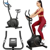 Gymtek Magnetischer Heimtrainer, Fahrrad für Zuhause - bis 150kg - 8 Widerstandsstufen, 8kg Schwungmasse - LCD Display - für Home Gym Fitness
