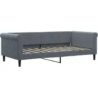 Syfax Tagesbett Dunkelgrau 90x190 cm Samt