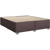 Syfax Bettgestell ohne Matratze Dunkelbraun 180x200 cm Stoff