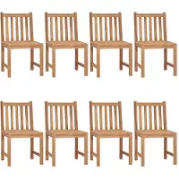 vidaXL Gartenstühle 8 Stk. mit Kissen Massivholz Teak