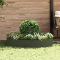 Prolenta Maison Exclusive - Pflanzenring Olive Grün 120 x 120 x 20 cm Kaltgewalzter Stahl