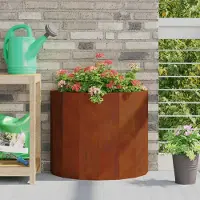 vidaXL "Schlussverkauf" Pflanzkübel im Garten - 1 pc - Blumenbeet/Gartenbeet - Rostig 60x30x50 cm Wetterfeststahl C13604