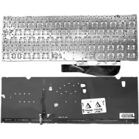T-ProTek Tastatur - Farbe: Silber - mit Beleuchtung - ohne Rahmen Deutsches Tastaturlayout kompatibel für ASUS UX390