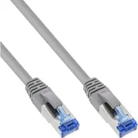 InLine Patchkabel, S/FTP (PiMf), Cat.6A, halogenfrei, grau, 7,5m, 7,5 m, Cat6a, S/FTP (S-STP), RJ-45, RJ-45, Grau
