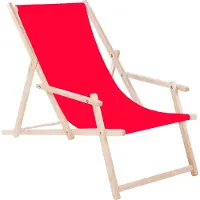 Springos Liegestuhl aus Buchenholz Sonnenliege Gartenliege mit Armlehnen Strandliege