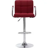 vidaXL "2026 Aktion"Barhocker 2er Set - CLORIS - Barstuhl - Optimal Komfort, Weinrot Stoff - 53 x 52 x (92-112) cm - NeuMöbel2597592