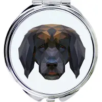 Art-Dog Leonberger - Spiegel mit Foto und geometrischem Aufdruck der Marke