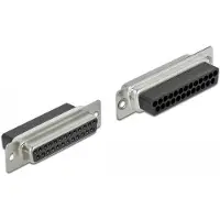 DeLOCK D-Sub 25 Pin Crimp Buchse zu 2 x RJ45 Buchse mit Montagesatz beige, D-Sub 25pin, 2x RJ-45, Beige