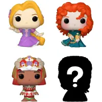 Funko POP! Disney Princess Rapunzel Merida Moana 4er Pack - Bitty Pop!