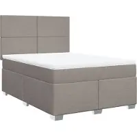 Syfax Boxspringbett mit Matratze Taupe 140x190 cm Stoff