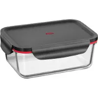 Silit 0022 6325 01, Brotdose, Rechteckig, 1,4 l, Schwarz, Transparent, Glas, Kunststoff, 210 mm