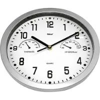 Mebus Quarz-Wanduhr mit Thermo-/Hygrometer