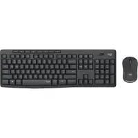 Logitech MK295 Silent, Volle Größe (100%), Kabellos, RF Wireless, Graphit, Maus enthalten