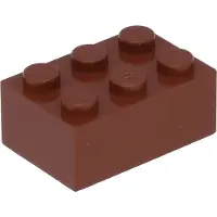 LEGO 2x3 Stein 3002 - 100 Stück Rotbraun