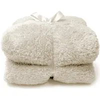 Unique living Plaid/Decke Teddy - creme - Polyester - 150 x 200cm
