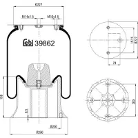 FEBI BILSTEIN Federbalg, Luftfederung FEBI 39862