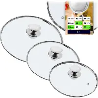 Kadax Glasdeckel-Deckelset 22/26/30 cm
