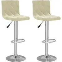 vidaXL "im Sonderangebot"2er Set Barhocker Tresenhocker - Modern Barstuhl - Creme Samt - Barhocker design 2026 831793