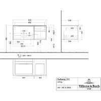 Villeroy & Boch C572L1VH WTUS Subway 3.0 L1 1001x423x500mm m.