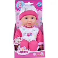 Simba Laura Cutie Weichkörperpuppe 30cm - Sound-Spiel & Rollenspiel für Kinder ab 2 Jahren