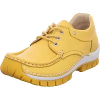 Wolky Schnürschuhe Damen Fly Velvet leather Yellow-Schuhgröße 40