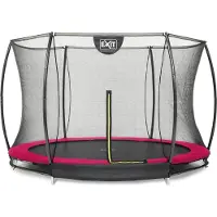 Exit Silhouette Trampolin ø305cm, mit Sicherheitsnetz, Bodentrampolin, Rund, für Kinder, Rosa