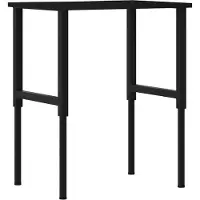 Syfax Werkbank Dunkelbraun 80x60x(71,5-98) cm Massivholz Eiche