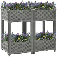 vidaXL Hochbeet 80x40x71 cm Polypropylen