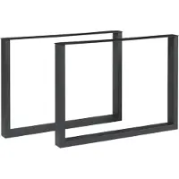 En.casa Tischgestell ‘Makers’ 2-er Set für Esstisch Schreibtisch Stahl 72x100 cm Schwarz