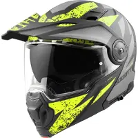 Bogotto FG-102 Safari Fiberglass Enduro Helm Schwarz Grau Gelb Größe M