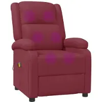 vidaXL Massagesessel Weinrot Kunstleder