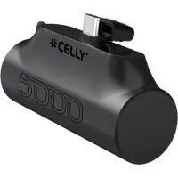 Celly PBC5000 Kompakte PowerBank mit USB-C-Anschluss 5000 mAh Schwarz