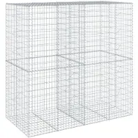 vidaXL Gabione mit Deckel 200x100x200 cm Verzinktes Eisen