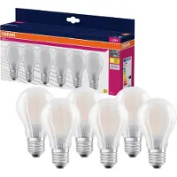 Osram LED-Lampe A60 matt, 6 Stück, E27, 6,5 W, 806 lm, 2700 K