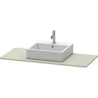 Duravit XSquare Konsole, 1 Ausschnitt, 1200x16x550mm, XS060F06060, Farbe: Taupe Seidenmatt Lack