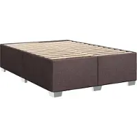 Syfax Bettgestell ohne Matratze Dunkelbraun 160x200 cm Stoff