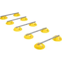 Umbro Hürden Set Fußball-Trainingszubehör - Inkl. 10 Hütchen und 5 Querstangen - Gymnastik, Schnelligkeitstraining und Laufentechnik - Gelb/Grau