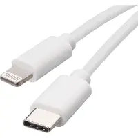 Emos iPhone Ladekabel Lightning auf USB-C, MFi für Apple Produkte, 1m lang für Schnelladen High Speed 480 Mbit/s, weiß, SM7015W
