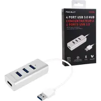 Macally U3HUBA, USB 3.2 Gen 1 (3.1 Gen 1) Type-A, Grau
