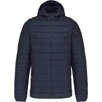 Kariban Leichte Herren-Steppjacke mit Kapuze