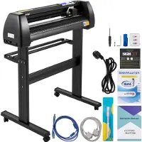 Vevor Vinyl-Schneidemaschine Schneideplotter, 870 mm, LED-Plotter-Drucker, Präzise Manuelle Positionierung, Softwareunterstützung für MAC- und Windows-Systeme, Einstellbare Kraft & Geschwindigkeit