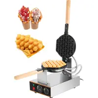 Vevor Waffelmaschine 1400w Waffelautomat Waffeleisen 6 kg Waffel Maker Waffelgröße Backblech Küchengeräte Kommerzieller Eierwaffeleisen Edelstahl 220v