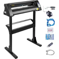 Vevor 720mm Vinyl Cutter Plotter Maschine Dunkel Vinyl Schneideplotter 630 mm Schneidbreite Cutting Plotter Device Schneider Plotter mit Ständer