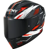 Suomy Track-1 404 2023 Grau Schwarz Rot Integralhelm Größe XS