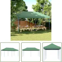 The Living Store Partyzelt Faltbar Pop-Up Grün 580x292x315 cm
