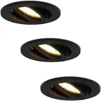 HOFTRONIC™ LED Einbaustrahler 4W 345lm 2700K GU10 Schwarz Schwenkbar Dimmbar