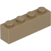 LEGO 50 Stück 3010 Stein Brick 1x4 Part Basic Steine 50 Dunkles Beige