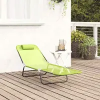 vidaXL "Winter Sale" Gartenliegen - Grün Klappbare Sonnenliege Grün 182x55x85,5cm Textilene DE9435284