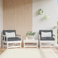 vidaXL Design Möbel Gartenstühle 2er Set Weiß Massivholz Kiefer - 2024 Neu